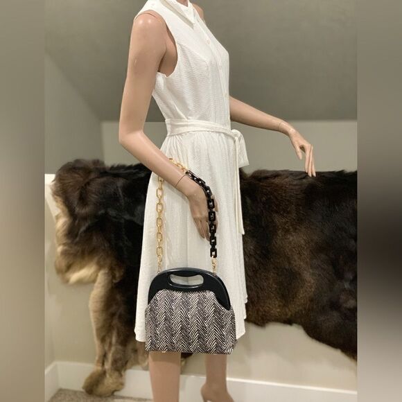 Handmade Genuine Calfskin Wooden Frame Satchel/Shoulder Bag/Crossbody - Picture 10 of 16